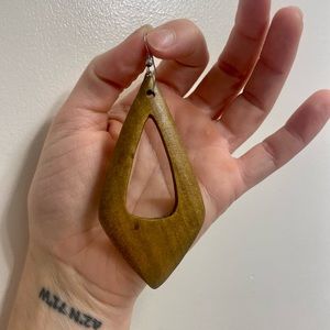 Handmade Hollow Wooden Earrings